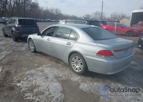 2002 BMW 745Li z USA, uszkodzony, nr VIN WBAGN63452DR05568